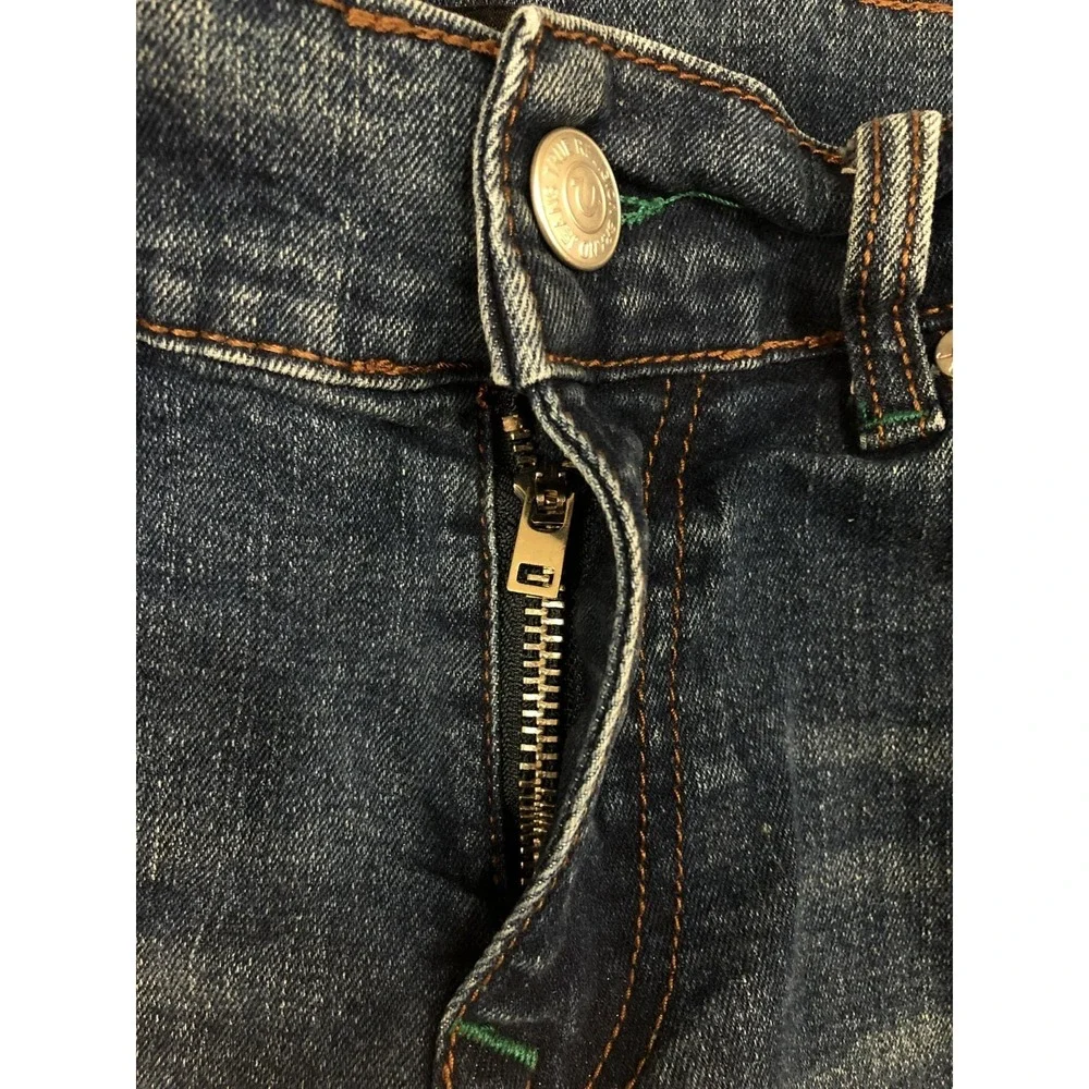 True Religion Jeans Mens 30x31 Rocco Relaxed Skinny Blue Denim Low Rise